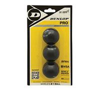 Dunlop Squash Balls Pro, Double Yellow Dot, 3 Balls, Blister