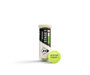 Dunlop Stage 1 Tennis Balls Green | 25% slower | ITF-approved | entry into the whole field | more control | player in development