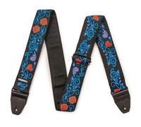 Dunlop Jimi Hendrix™ Blacklight Monterey Blue Jacquard UV Light Guitar and Bass Strap (JH24)