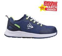 Dunlop T-Max Mens Safety Trainers Suede Leather Certified Work Shoes Navy