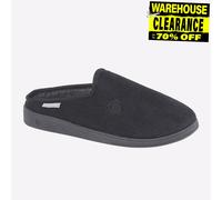 Dunlop Ted Mens Comfort Lounge Casual Slip-On Mule Slippers Black