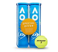 DUNLOP Tennis Ball Australian Open - for Clay, Hard Court and Grass (2x4 Bi-Pet)