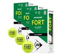 Dunlop Tennis Balls Fort All Court TS | Elite Match Performance | ITF approved | Premium Rubber Core | Woven Felt | Consistent Bounce | Grass | Hard Court | Clay