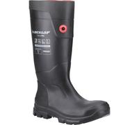 DUNLOP Purofort TerraPRO - Unisex Full Safety Sneaker Fit Waterproof Work Boots, Black, Thermal Insulated and Slip-Resistant Wellies with Steel Toecap for Outdoor and Industrial Use - EU43, UK9