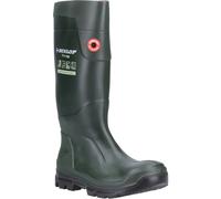 DUNLOP Purofort TerraPRO Full Safety Work Wellies, Green, UK 10