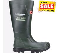 Dunlop TerraPro Premium Rubber Slip On Unisex Wellington Boots Green