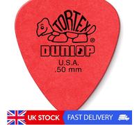 Dunlop Tortex 0.50mm Guitar Picks Pack of 12 - Essential for Guitarists, Red