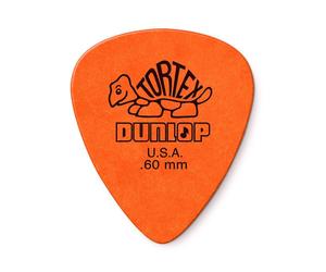 DUNLOP - TORTEX STANDARD GUITAR PICKS - 0.60MM - ORANGE - 12 PACK