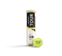 Dunlop Tour Brilliance Tennis Balls | ITF-approved | Match Performance | Rubber Core | Woven Felt | Constant Bounce | Durable | Lawn | Hard Court | Sand