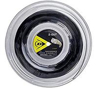 DUNLOP Unisex 624839 Dunlop Tennis String S Gut Black 200 m Reel Set 132 mm, Black, 16G US UK