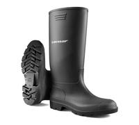 DUNLOP Unisex Wellingtons Boots Ladies Women Mens Wellies Fully Waterproof Snow Rain Muck Outdoor Mud Shoes Welly (Black, 10)