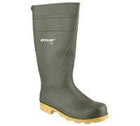 Dunlop Universal Green Plain Rubber Wellingtons PVC