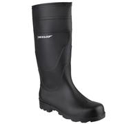 DUNLOP Universal Wellington Knee Boot - Unisex, Waterproof Work Wellies for Farming, Hunting and Outdoor Use, PVC, Green/Crepe - EU42, UK8