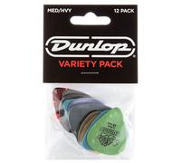 DUNLOP - VARIETY PACK - GUITAR PICKS - MEDIUM/HEAVY - ASSORTED COLOURS - 12 PACK