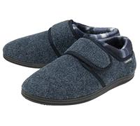Dunlop Orthapedic Easy Close Velcro Slippers for Men (6 Sizes) - 10 UK - Navy