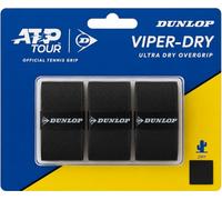 Dunlop Viper Dry Overgrip - Official ATP Tour tennis overgrip, 3-Pack, Black