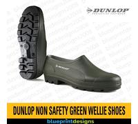 Dunlop Wellie Shoe Green Wellington Non Safety Waterproof Adults Easy on/off