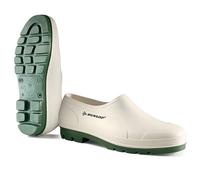 DUNLOP Bicolour Wellie - Protective Footwear White/Green Unisex PVC Wellington Shoes with Oil and Slip Resistant Outsole, 100% Waterproof and Chemical Resistant - EU38, UK5
