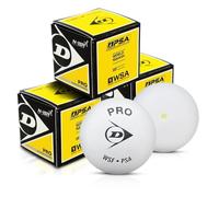 DUNLOP White Pro Squash Ball - 3 Balls