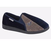 Dunlop Men's Slippers Winston – Elasticated Gusset, Memory Foam – Navy/Grey UK 13