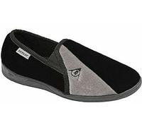 Dunlop WINSTON Mens Full Slippers Black/Grey - UK 7