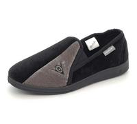 Dunlop Winston Mens Warm Slippers - Black / Grey - 11 UK