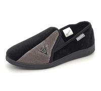 Dunlop Winston Mens Warm Slippers - Black / Grey - 12 UK