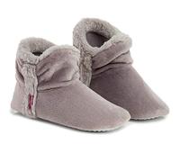 DUNLOP Women Bootie Slippers, Ladies Quality Ankle Slippers Memory Foam, Sheepskin Bootie Slippers Indoor Outdoor Shoes, Comfy Warm Winter Slipper Ankle Boots, Gift for Ladies (6 UK, Light Grey)