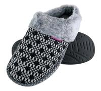 Dunlop Women's Memory Foam Knitted Mules Slippers - - Size: 4