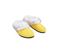 Dunlop Women's Faux Fur Slippers in Mustard | Size: 7 Dunlop Mustard 7