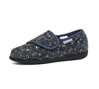 Dunlop Womens Floral Print Touch and Close Slippers (4 UK, Charcoal)
