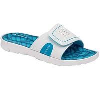 Dunlop Womens Jayne Adjustable Strap Sliders - White/Blue - 7 UK