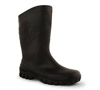 DUNLOP Womens Ladies Ankle Short Wellington Boots Wide Calf Waterproof Wellies Size, Black EU 37
