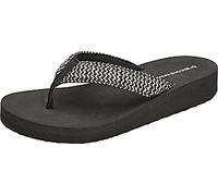 DUNLOP Women's Low Wedge Flip Flops, Toe Post Sandals (Gretta, UK Footwear Size System, Adult, Women, Numeric, Medium, 3)