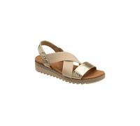 Dunlop Women's 'Marcie' Flat Sandals in Gold | Size: 4 Dunlop Gold 4