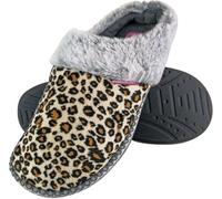 (6, Pink) Dunlop - Ladies Cute Cosy Memory Foam Knitted Mule Slippers