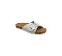 Dunlop Women's 'Nisha' Metallic Leather Mule Sandals in Silver | Size: 6 Dunlop Silver 6