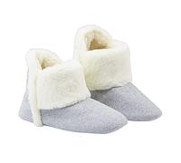 DUNLOP Women's Slippers, Fluffy Slipper Boots With Memory Foam Insoles