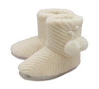 DUNLOP Womens Slippers Full Bootie Boots Sizes 3-8 | Ladies Faux Fur Memory Foam Comfortable Cosy