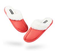 Dunlop Womens Slippers, Memory Foam Fluffy Slip On House Shoes