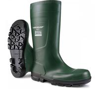 DUNLOP Work-It - Unisex Full Safety Slip-Resistant Waterproof Work Boots, Heritage Green, Antistatic and Chemical Resistant PVC Wellies with Steel Toecap for Outdoor and Industrial Work - EU36, UK3