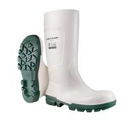 DUNLOP Work-It S4 Safety Boots with Steel Toe, PVC, White, UK 10