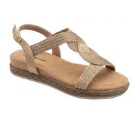 DUNLOP Xenia Open-Toe Slingback Sandals (Light Gold, UK Footwear Size System, Adult, Women, Numeric, Medium, 7)