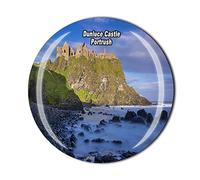 Dunluce Castle Portrush Northern Ireland UK Fridge Magnet Crystal Tourist Souvenir Gift Collection Refrigerator Magnetic Sticker