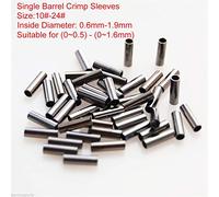DunMuan 500 Pcs/lot Fishing Line Tube Fitted Tube Wire Clip Tube Fishing Tackle Fishing Wire Sleeve Barrel Copper Crimp Sleeves DunMuan (Color : 0.6mm)