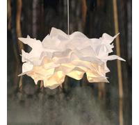 DUNMW Creative DIY Paper Cloud Pendent Light, Simple Art Paper Flower Ceiling Lamp Chandelier Decorative Cloud Ceiling Light for Bedroom, Living Room, Dining Room, 24.6"