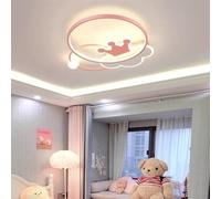 Creative Pink Crown Cloud LED Ceiling Light Fantasy Children's Room Ceiling Lamp Chandelier for Girls Bedroom, Children's Room, 3 Lighting, 17.9 * 17.9'', 38W