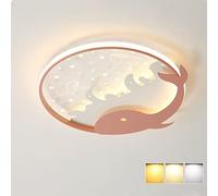 DUNMW Hollow Dolphin LED Ceiling Light Children's Room Ceiling Lamp Chandelier for Boys & Girls Bedroom, Children's Room, 3 Lighting, 15.9'', 28W