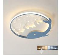 Hollow Dolphin LED Ceiling Light Children's Room Ceiling Lamp Chandelier for Boys & Girls Bedroom, Children's Room, Stepless Dimming, 15.9'', 28W