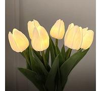 DUNMW LED 6 Tulips Night Light, Simulation Flower Potted Table Light Night Light Flower Pot Decorative Mood Light for Bedroom, Home Decor, Gift (with Plug)